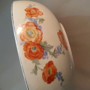 Hall's Superior Quality Kitchenware Gilding Orange Poppy 9" Serving Bowl